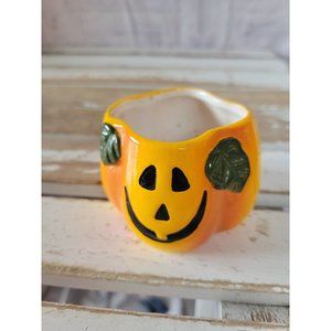 Joann pumpkin‎ candle light trinket dish Halloween decor